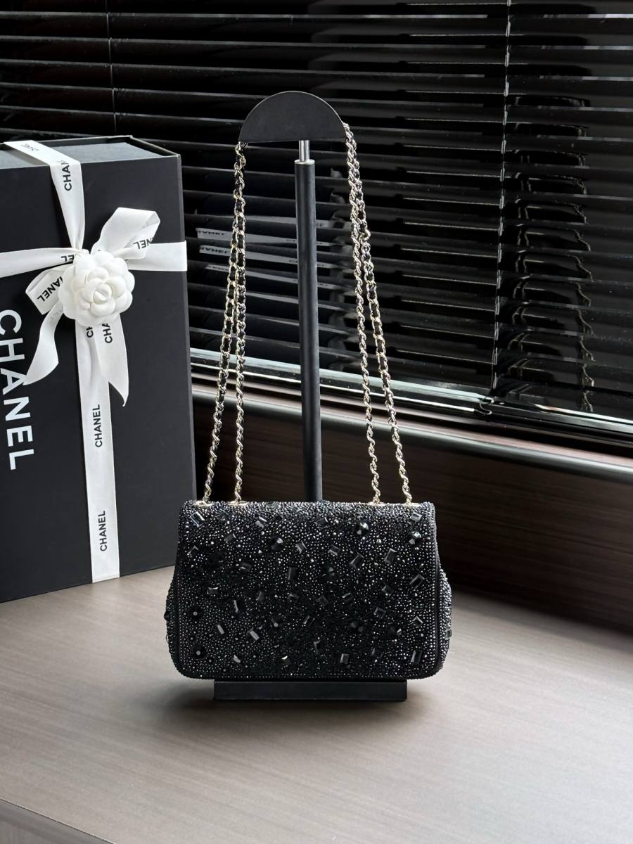 Chanel 26B Crystal Mini Flap 13 x 10 x 5 8813