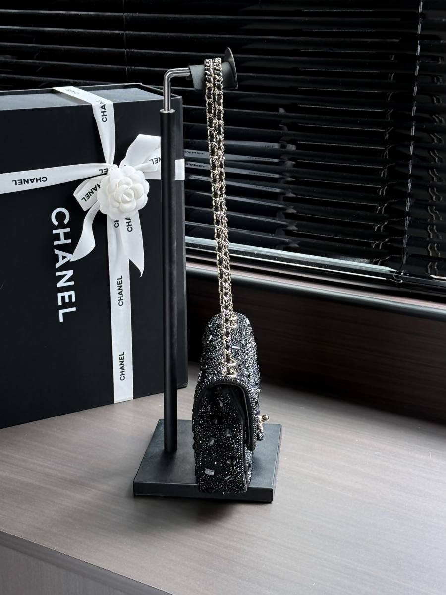 Chanel 26B Crystal Mini Flap 13 x 10 x 5 8813