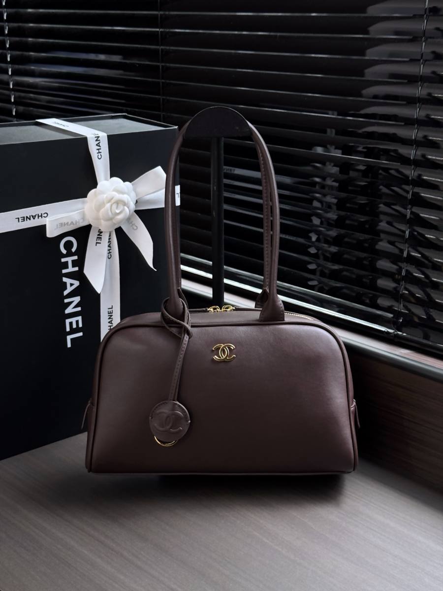 Chanel 26B Small Bowling Bag 27 x 16 x 9 9554