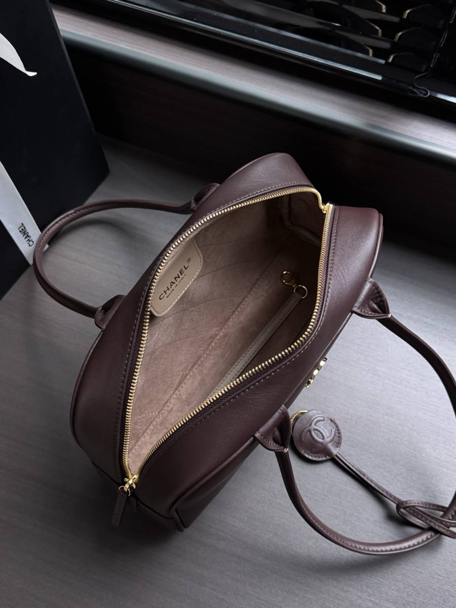 Chanel 26B Small Bowling Bag 27 x 16 x 9 9554