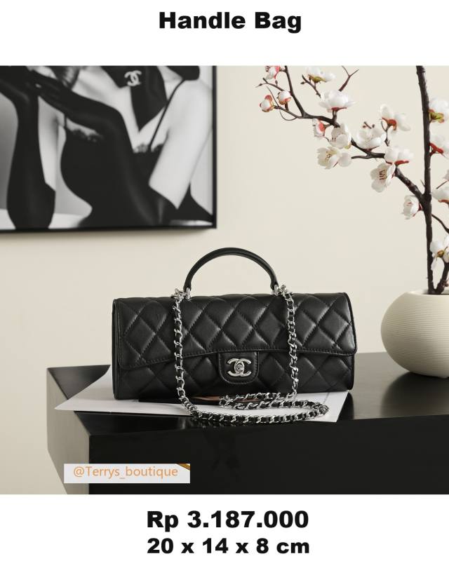 Chanel Handle Bag 20 x 14 x 8 8996