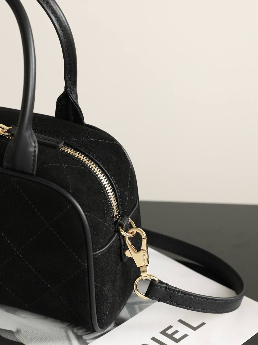 Chanel Mini Bowling Bag AP5578 20 x 16 x 12 Black D087