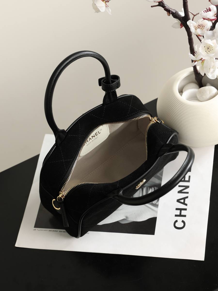 Chanel Mini Bowling Bag AP5578 20 x 16 x 12 Black D087