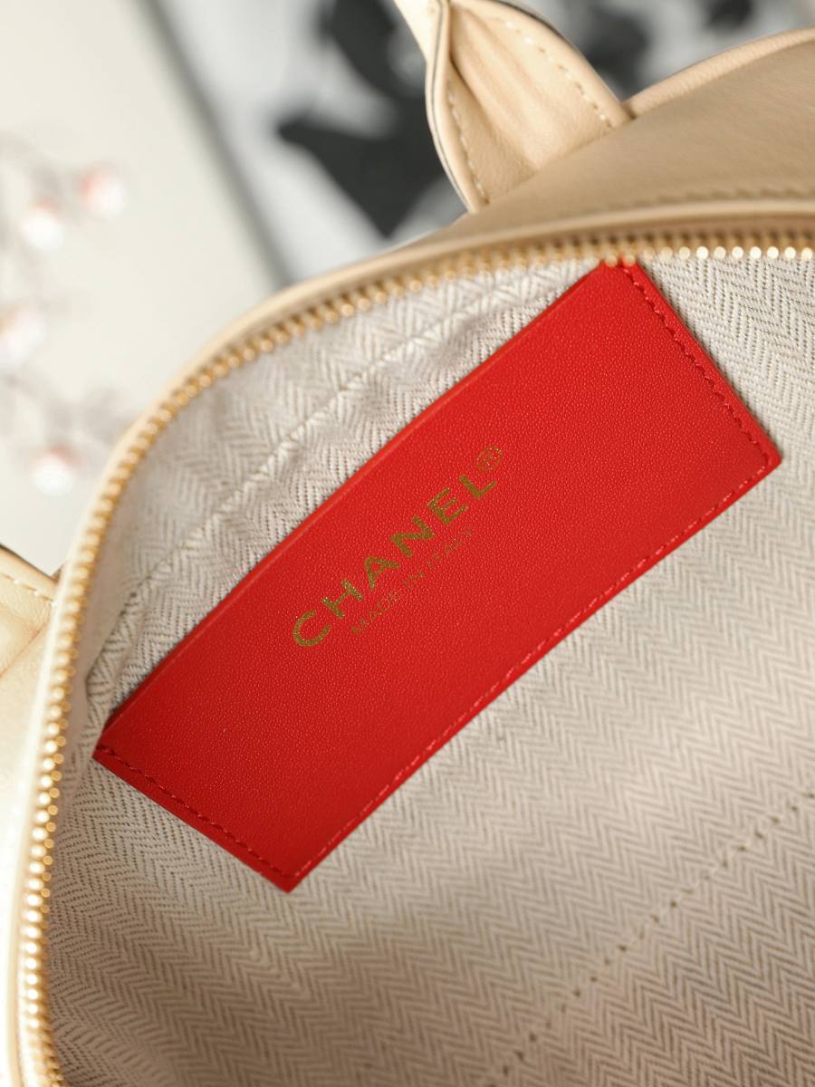 Chanel Mini Bowling Bag AP5578 20 x 16 x 12 Cream AFE6