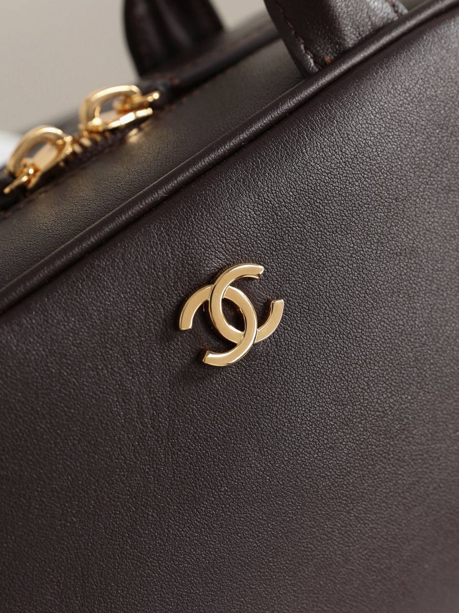 Chanel Mini Bowling Bag AP5578 20 x 16 x 12 Dark Brown 445A