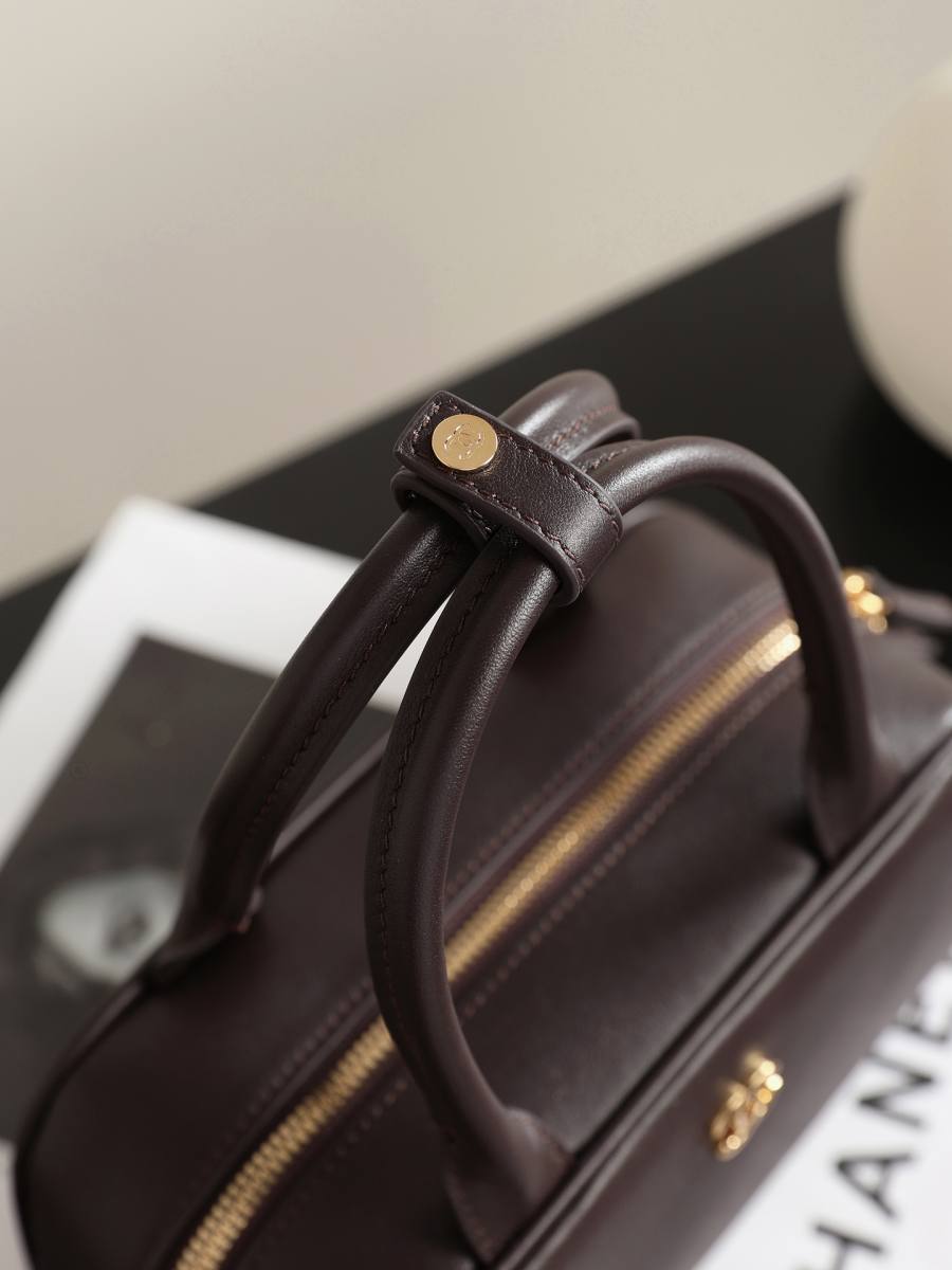 Chanel Mini Bowling Bag AP5578 20 x 16 x 12 Dark Brown 445A