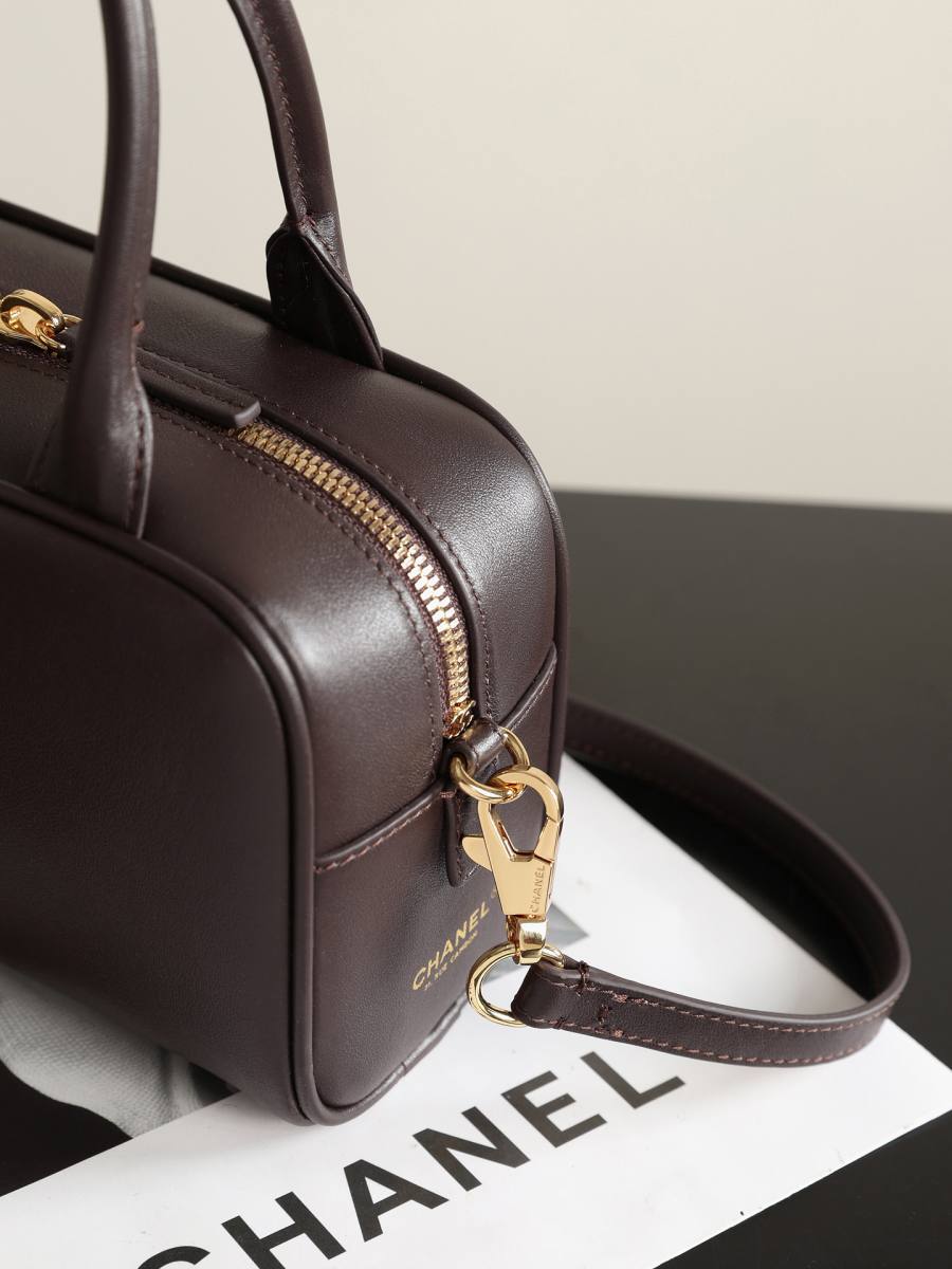 Chanel Mini Bowling Bag AP5578 20 x 16 x 12 Dark Brown 445A