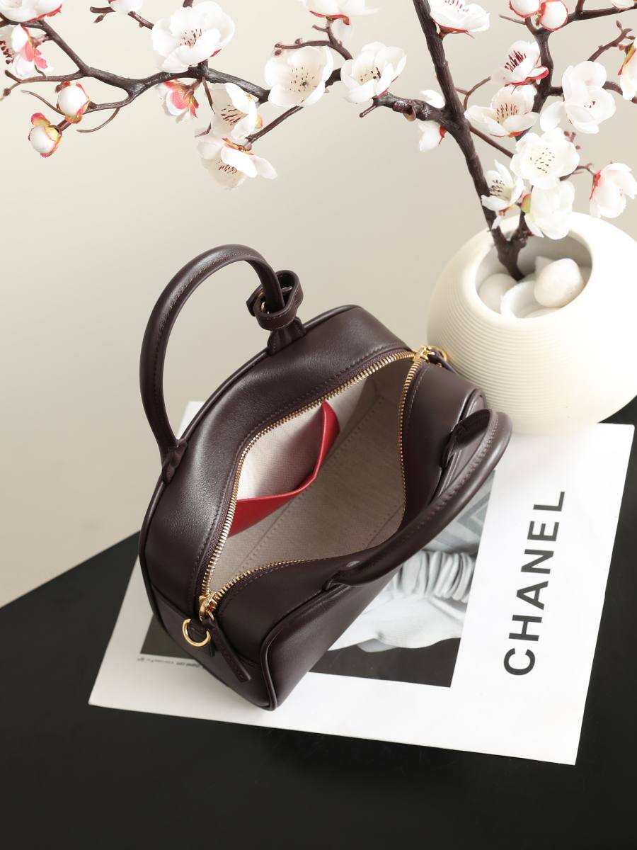Chanel Mini Bowling Bag AP5578 20 x 16 x 12 Dark Brown 445A