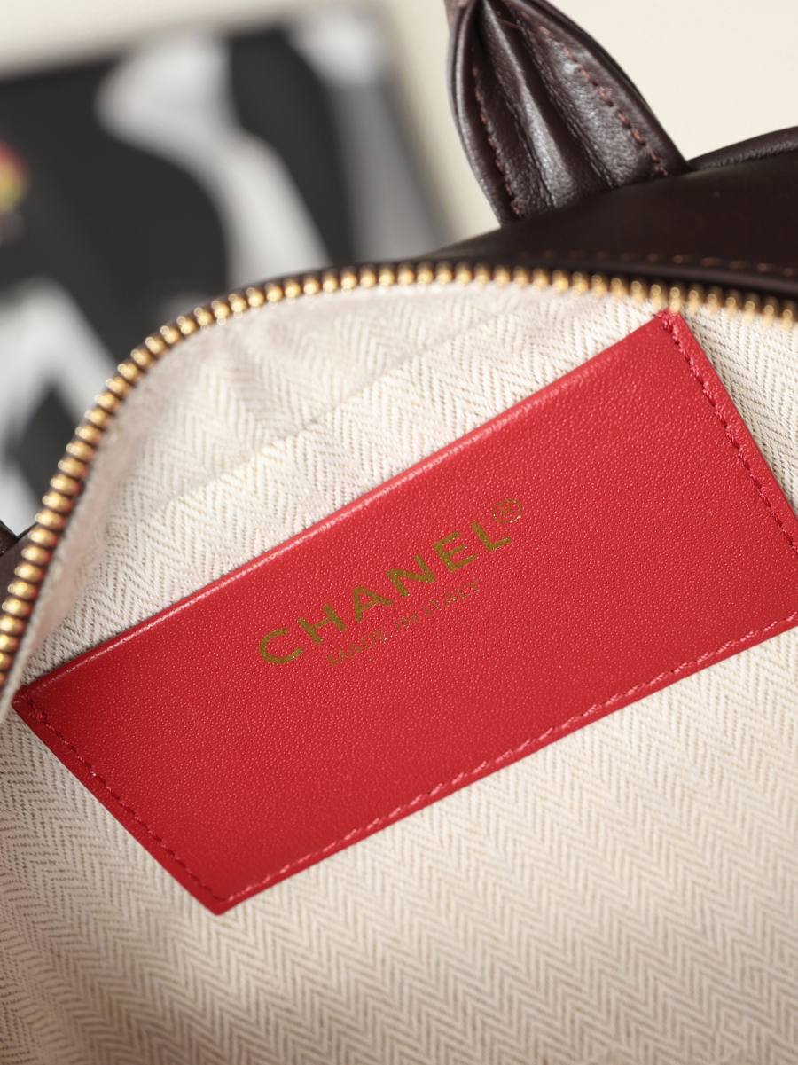Chanel Mini Bowling Bag AP5578 20 x 16 x 12 Dark Brown 445A
