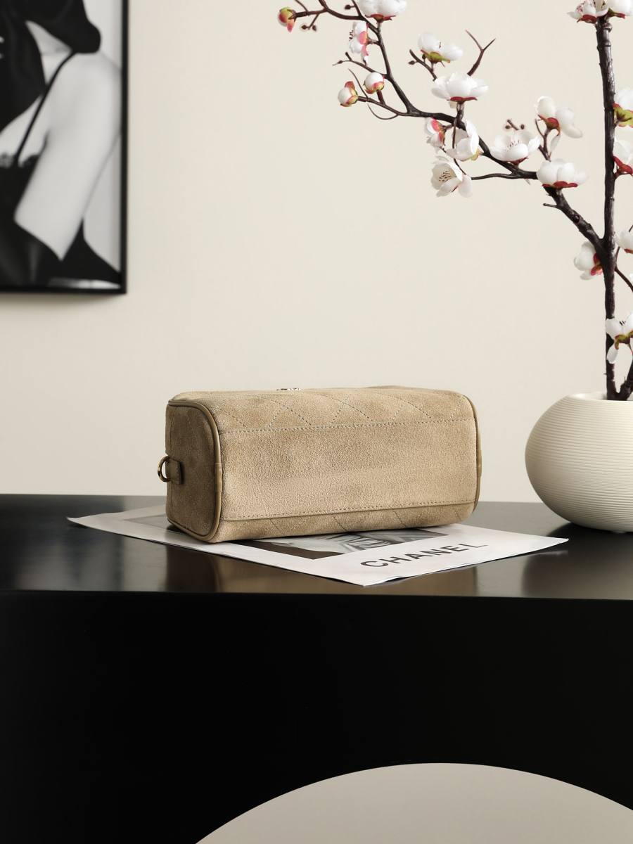 Chanel Mini Bowling Bag AP5578 20 x 16 x 12 Taupe 8292
