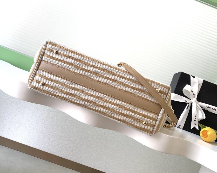Chanel Striped Woven Bag 24 x 16 x 8 6126