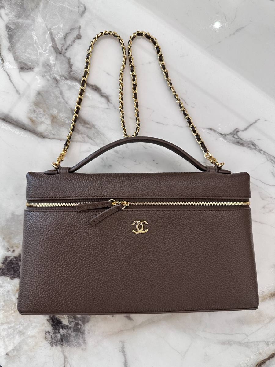 Chanel Vanity with Chain Large AP6523 24 x 16 x 12 Brown A21B