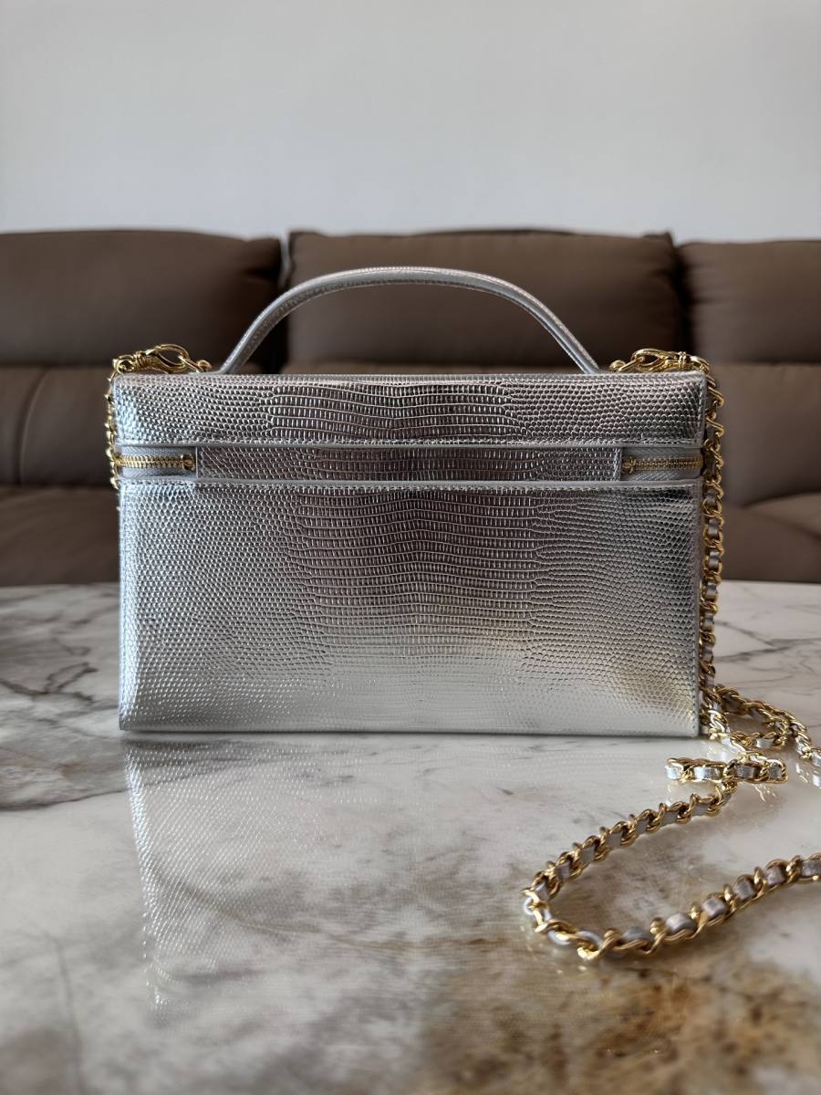 Chanel Vanity with Chain Long AP5397 24 x 12 x 10 Silver 2B50
