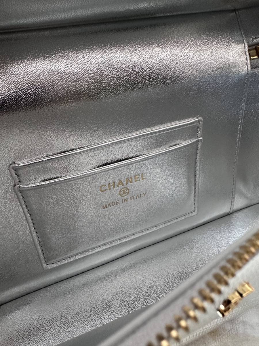 Chanel Vanity with Chain Long AP5397 24 x 12 x 10 Silver 2B50
