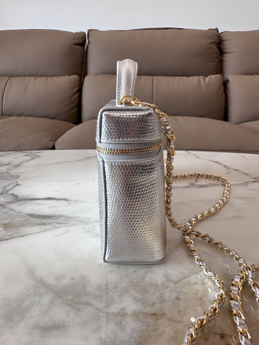 Chanel Vanity with Chain Long AP5488 24 x 12 x 10 Silver 4D5A