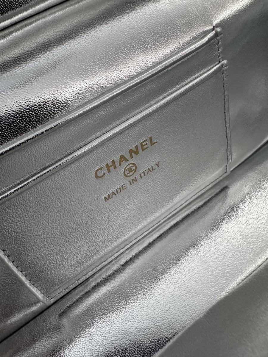 Chanel Vanity with Chain Long AP5488 24 x 12 x 10 Silver 4D5A