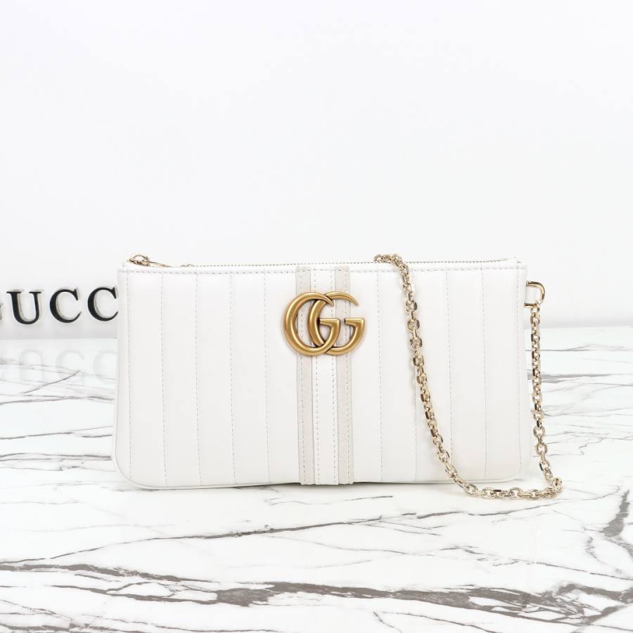 RP 2674000 Gucci Bag White Leather 26x13x1.5 90B8