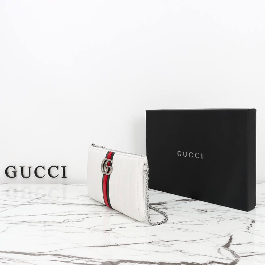 RP 2674000 Gucci Bag White Leather 26x13x1.5 F0C3