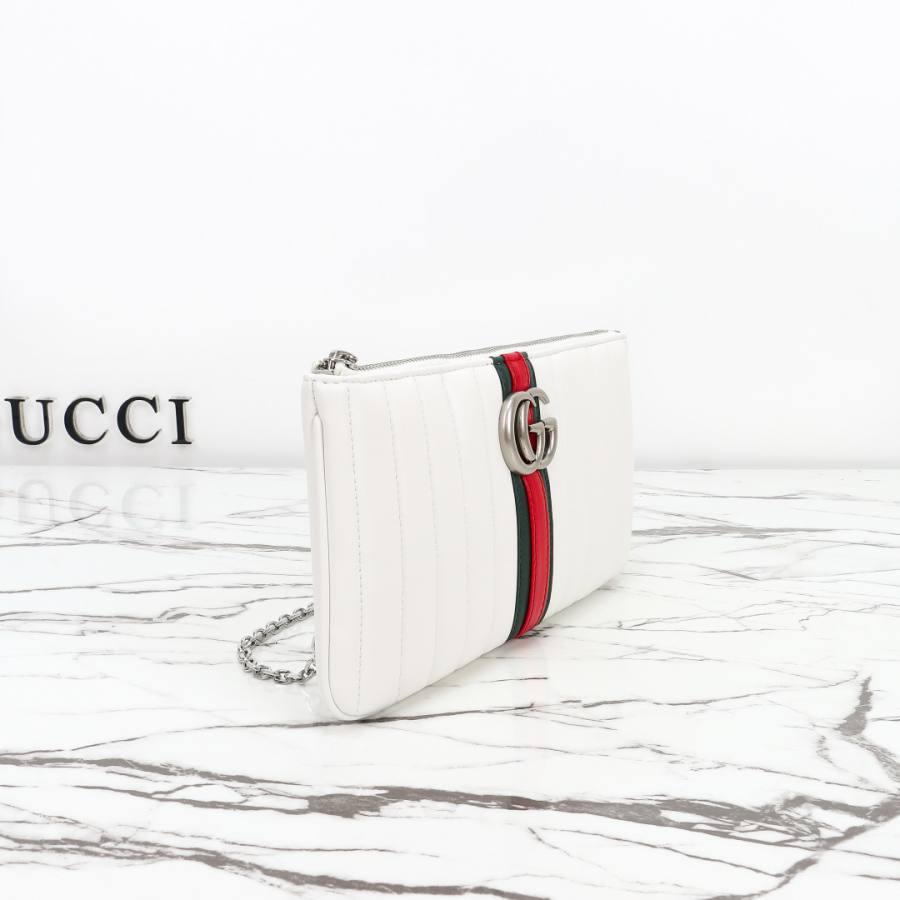 RP 2674000 Gucci Bag White Leather 26x13x1.5 F0C3