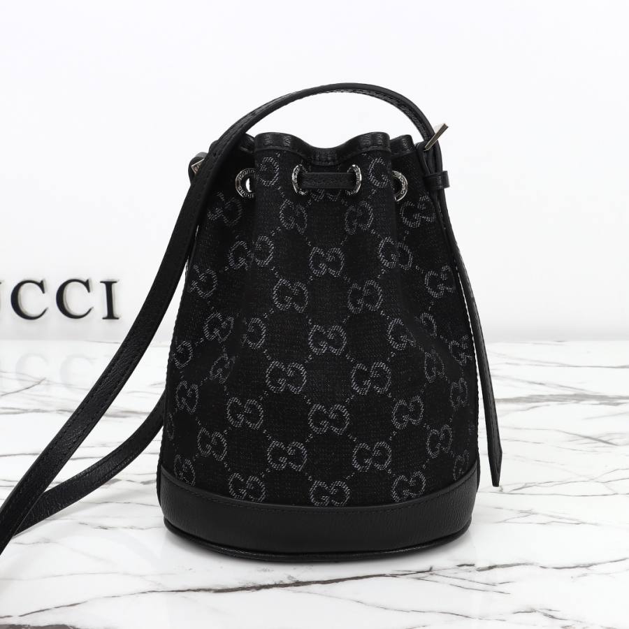 RP 2674000 Gucci GG Denim Bucket 15.5x19.5x10.5 875802 4C71