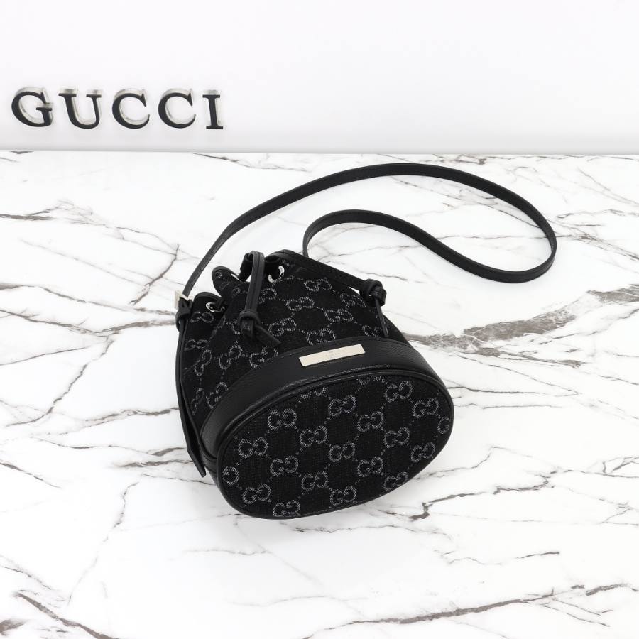 RP 2674000 Gucci GG Denim Bucket 15.5x19.5x10.5 875802 4C71