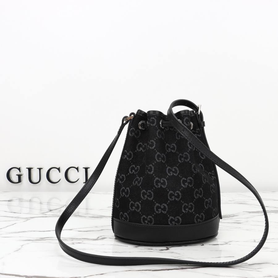 RP 2674000 Gucci GG Denim Bucket 15.5x19.5x10.5 875802 4C71