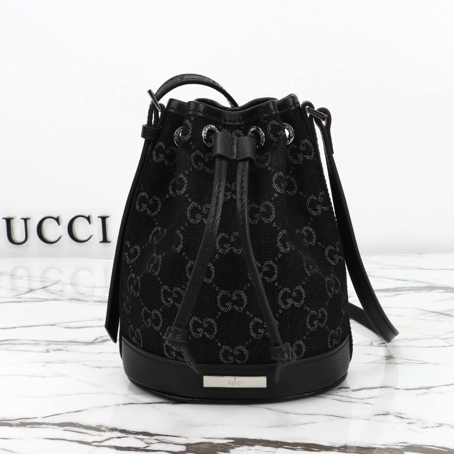 RP 2674000 Gucci GG Denim Bucket 15.5x19.5x10.5 875802 4C71