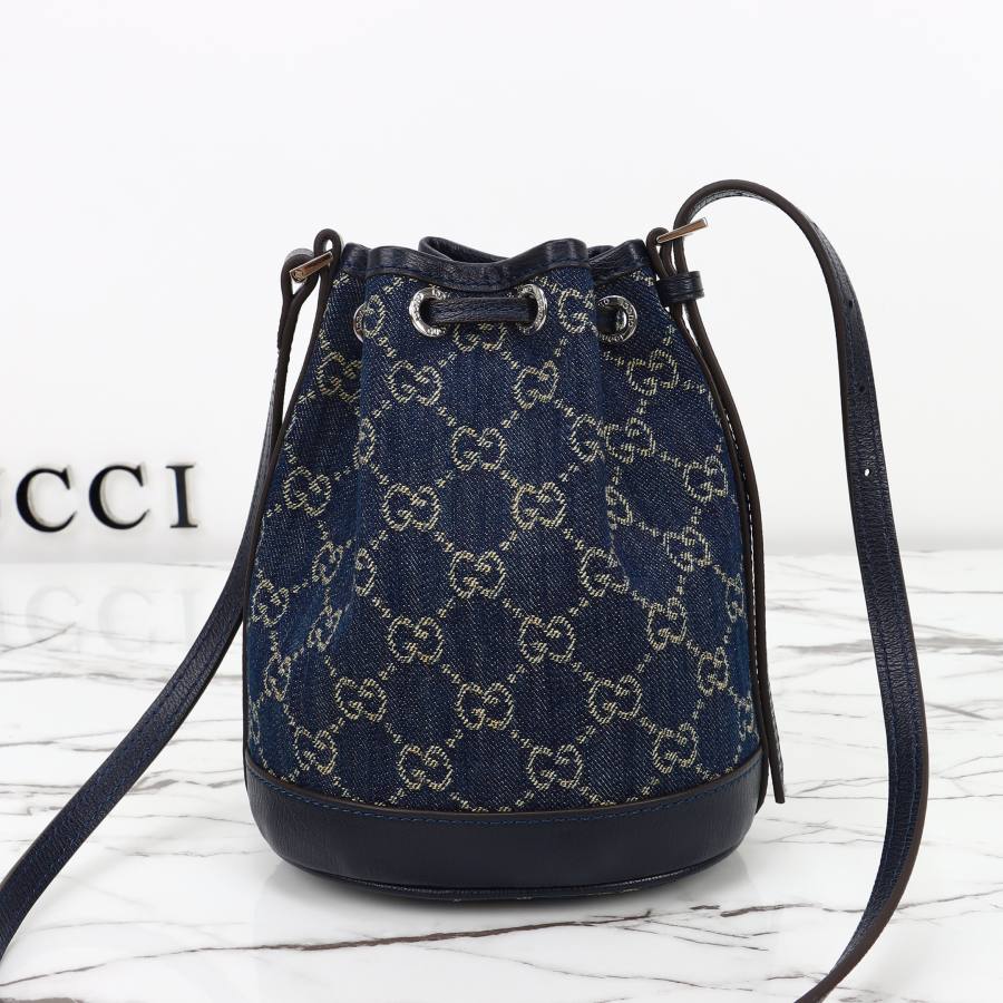 RP 2674000 Gucci GG Denim Bucket 15.5x19.5x10.5 875802 5152