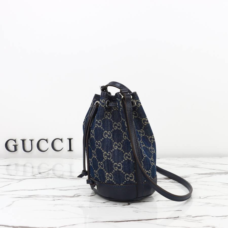 RP 2674000 Gucci GG Denim Bucket 15.5x19.5x10.5 875802 5152