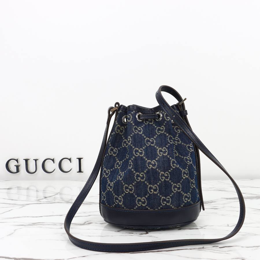 RP 2674000 Gucci GG Denim Bucket 15.5x19.5x10.5 875802 5152