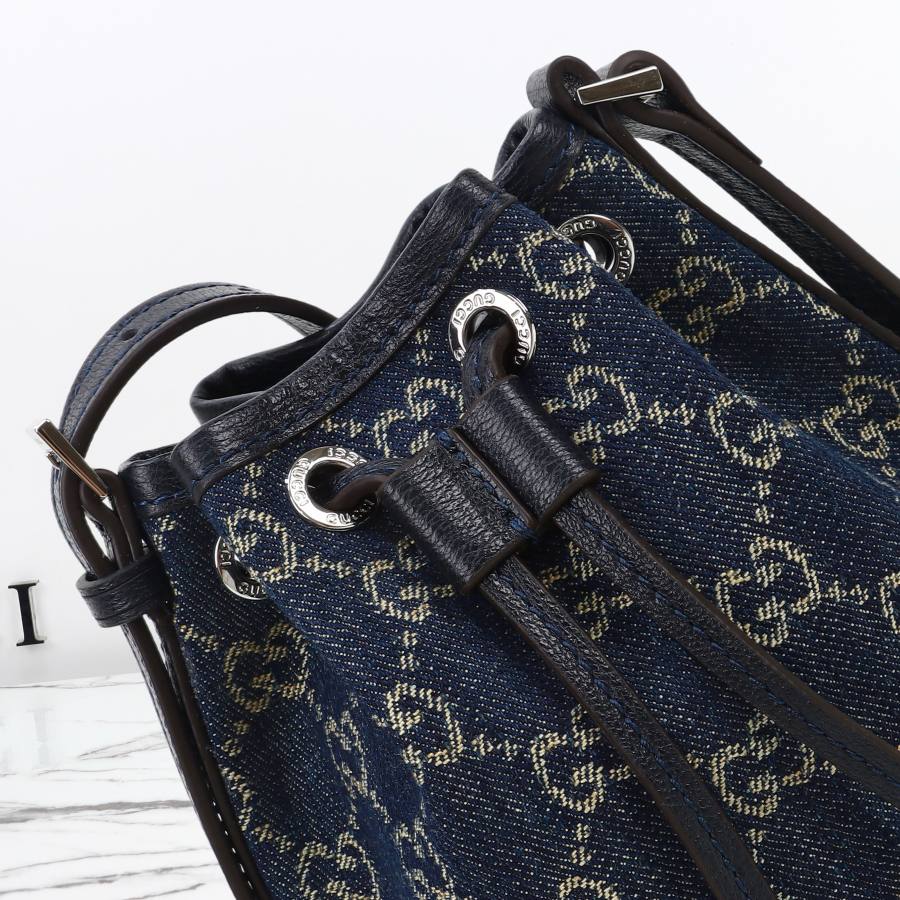 RP 2674000 Gucci GG Denim Bucket 15.5x19.5x10.5 875802 5152