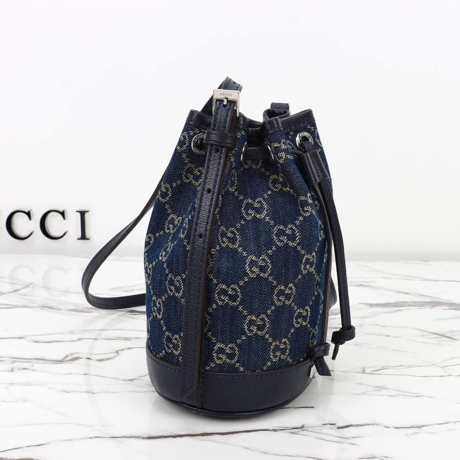 RP 2674000 Gucci GG Denim Bucket 15.5x19.5x10.5 875802 5152