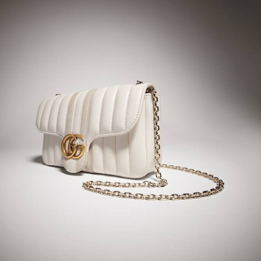 RP 2809000 Gucci Bag White Leather 20.5x11.5x6 1226