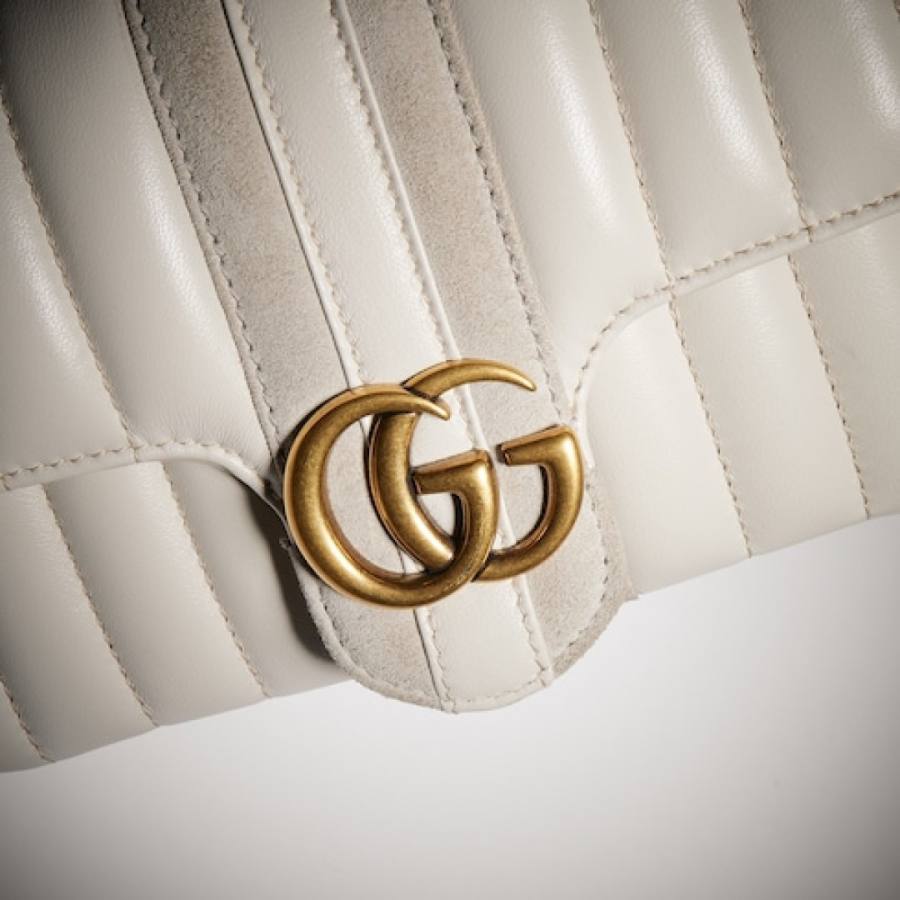 RP 2809000 Gucci Bag White Leather 20.5x11.5x6 1226