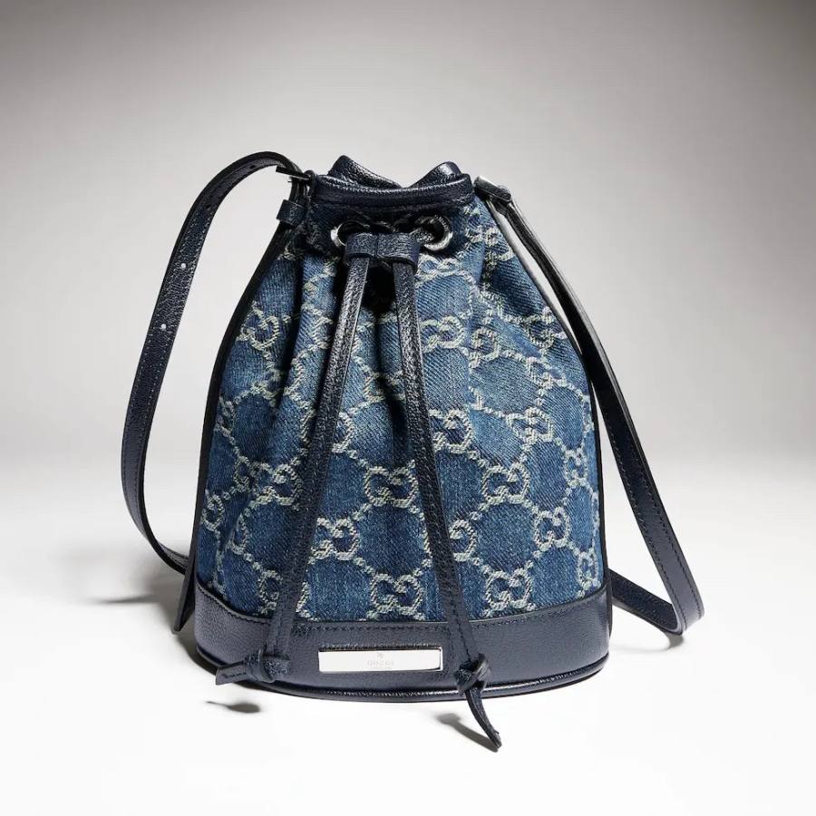 RP 2836000 Gucci GG Denim Bucket 15.5x19.5x10.5 875802 5C37