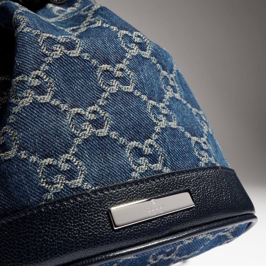 RP 2836000 Gucci GG Denim Bucket 15.5x19.5x10.5 875802 5C37