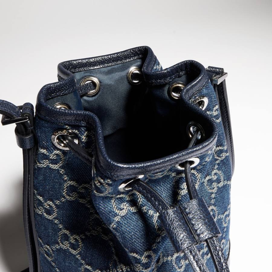 RP 2836000 Gucci GG Denim Bucket 15.5x19.5x10.5 875802 5C37