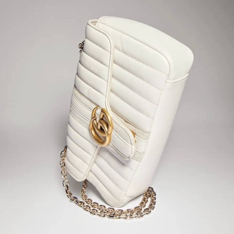 RP 3052000 Gucci Bag White Leather 26x15x7 3483