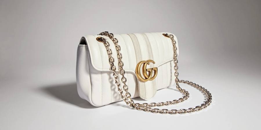 RP 3052000 Gucci Bag White Leather 26x15x7 3483