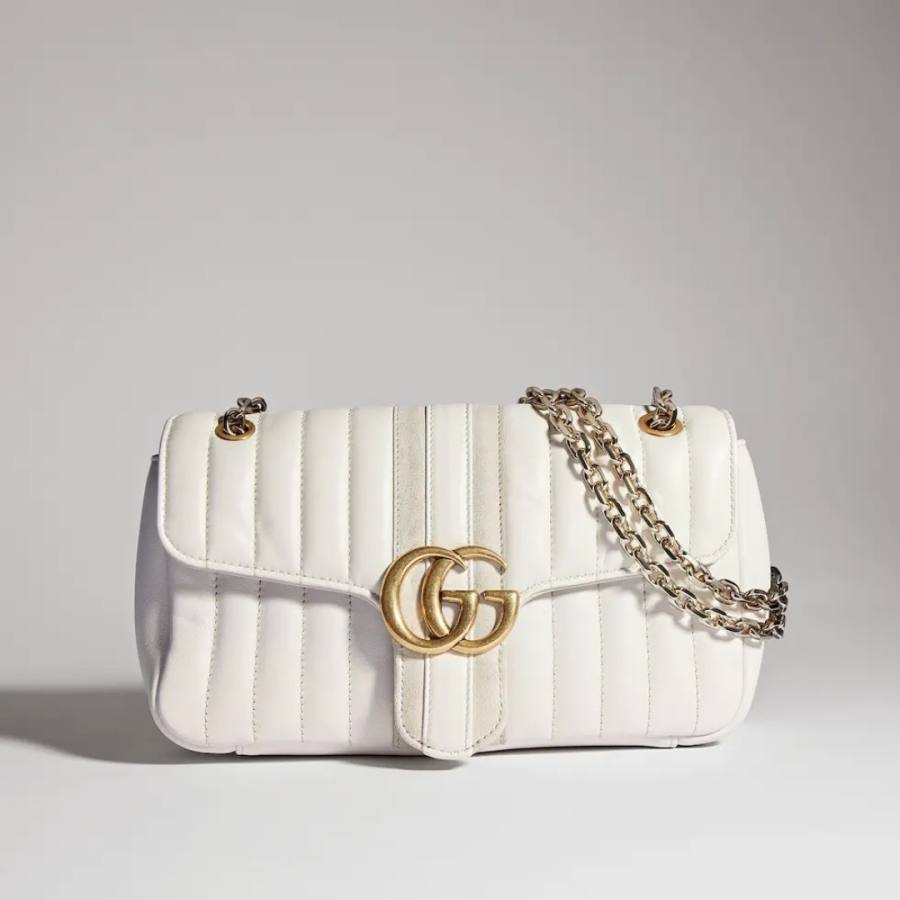 RP 3052000 Gucci Bag White Leather 26x15x7 3483