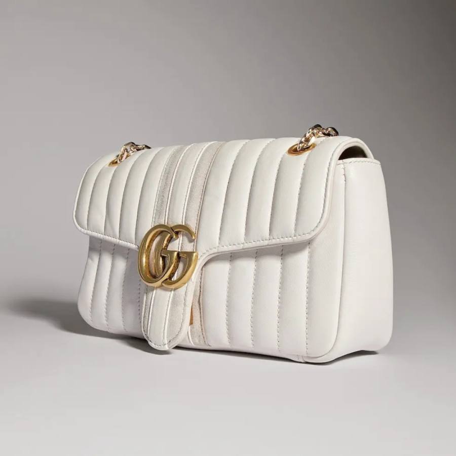 RP 3052000 Gucci Bag White Leather 26x15x7 3483
