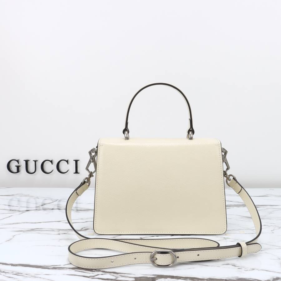 RP 3106000 Gucci Jackie 1961 White Patent 22x16x8 799599 D1B9
