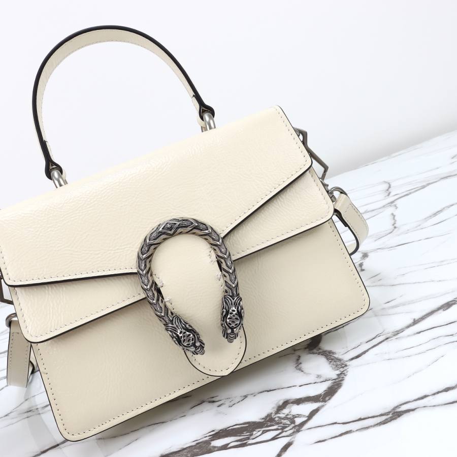RP 3106000 Gucci Jackie 1961 White Patent 22x16x8 799599 D1B9
