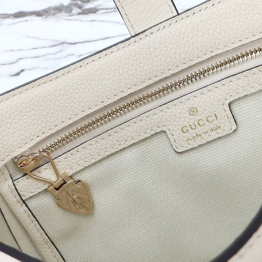 RP 3214000 Gucci Ophidia White Leather 27.5x19x4 810232 C555