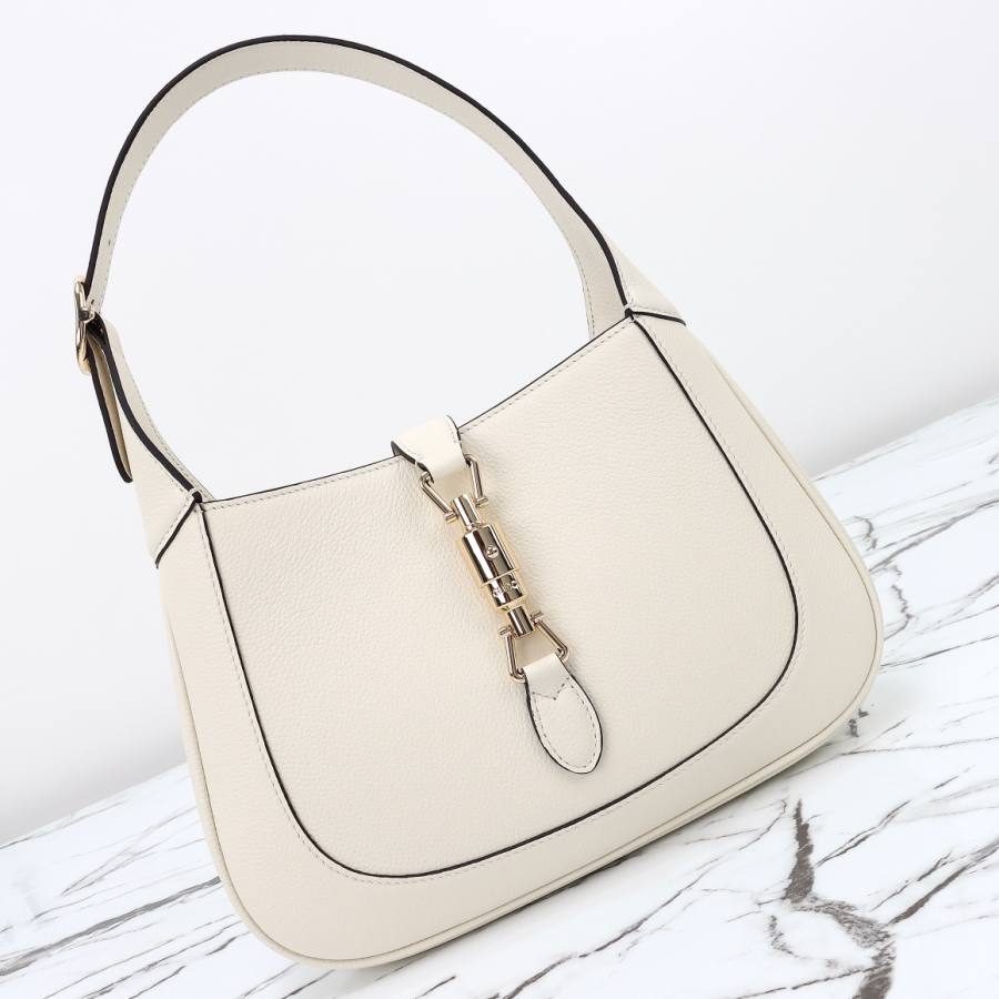 RP 3214000 Gucci Ophidia White Leather 27.5x19x4 810232 C555
