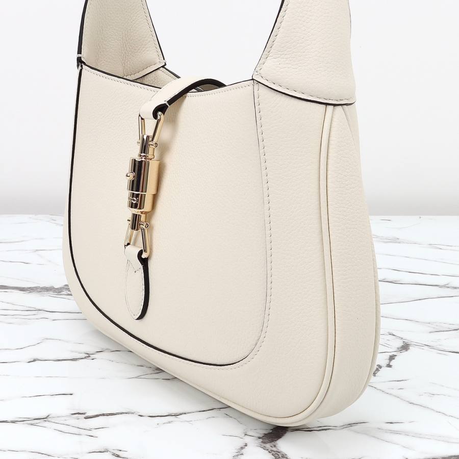 RP 3214000 Gucci Ophidia White Leather 27.5x19x4 810232 C555