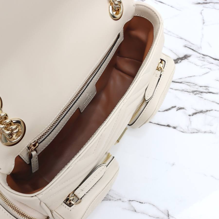 RP 3241000 Gucci 795228 White Leather 25.5x15x7 795228 9DAC