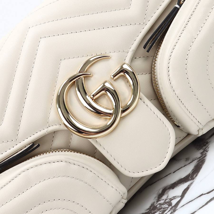 RP 3241000 Gucci 795228 White Leather 25.5x15x7 795228 9DAC