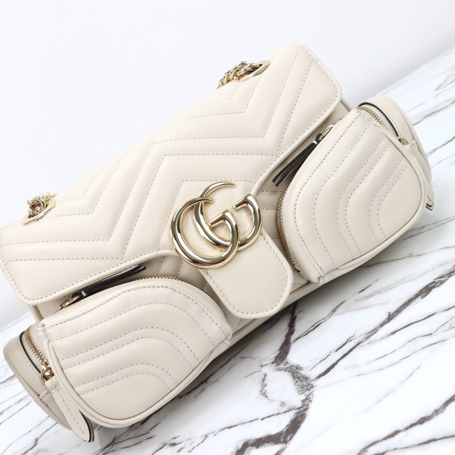 RP 3241000 Gucci 795228 White Leather 25.5x15x7 795228 9DAC