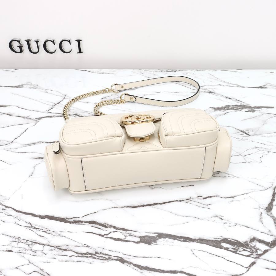 RP 3241000 Gucci 795228 White Leather 25.5x15x7 795228 9DAC